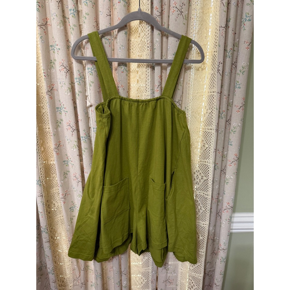 Free People FP Beach Cardamom Seed Romper Olive Green Pockets Small - Picture 7 of 7